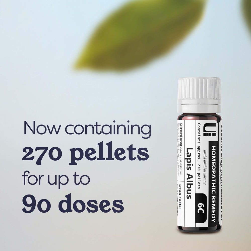 Urenus Lapis Albus 6C lactose-free pellets ready for everyday routines.