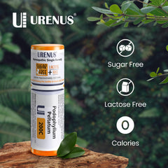 Urenus pellets being dispensed one at a time to illustrate precise dosing