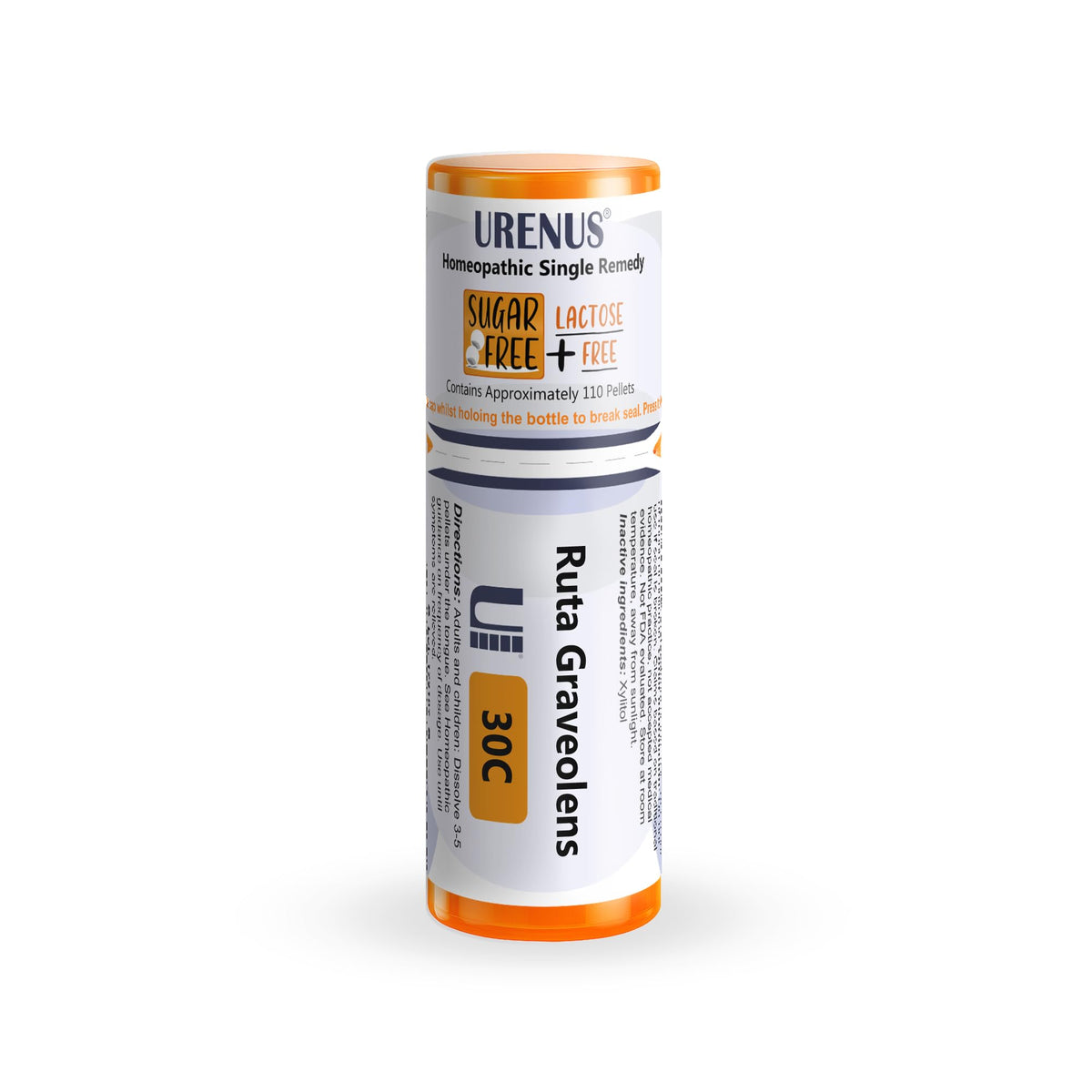 The Urenus Ruta Graveolens bottle front shows a compact, sugar-free remedy.
