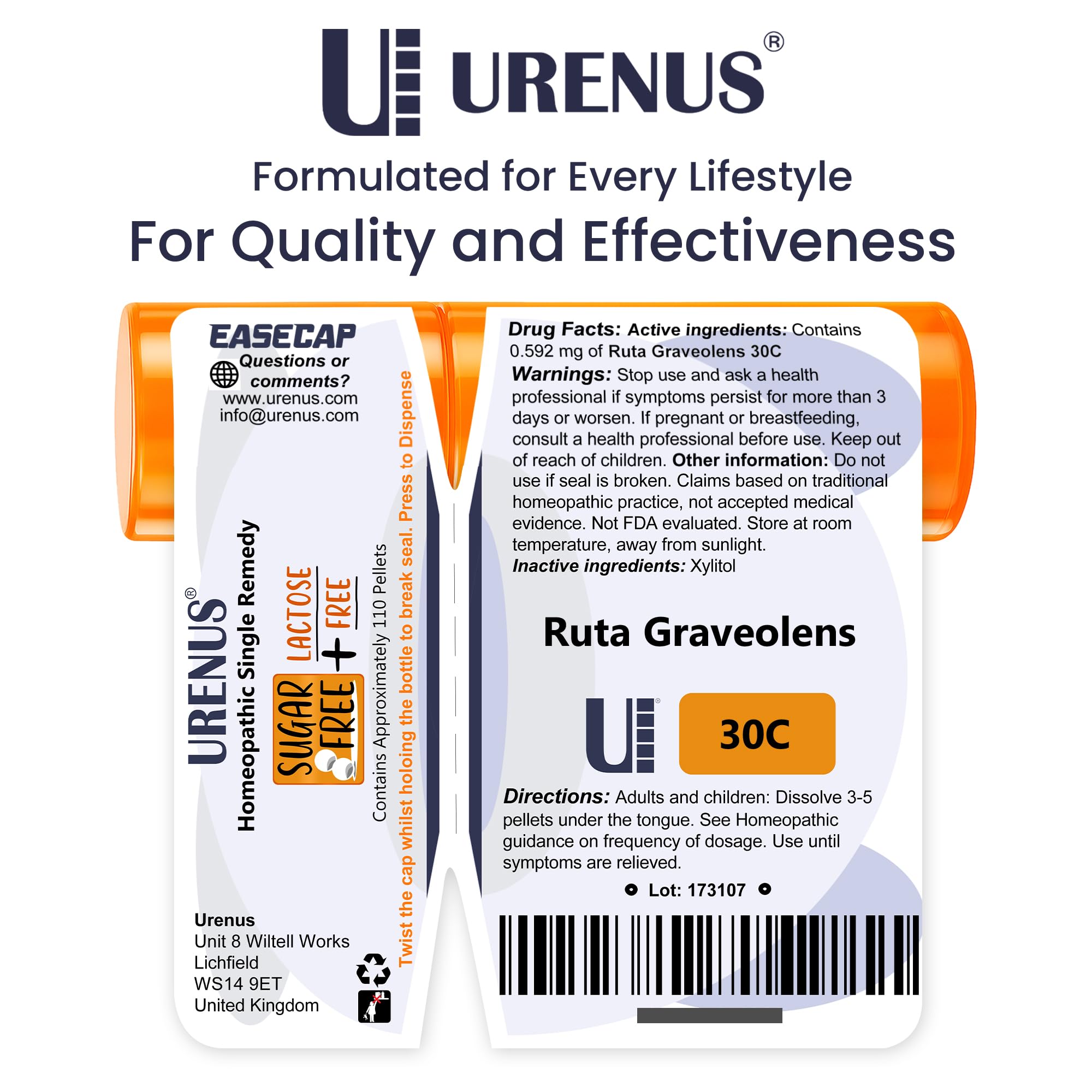 The Urenus Ruta Graveolens precision-dosing button enables reliable single-pellet releases.