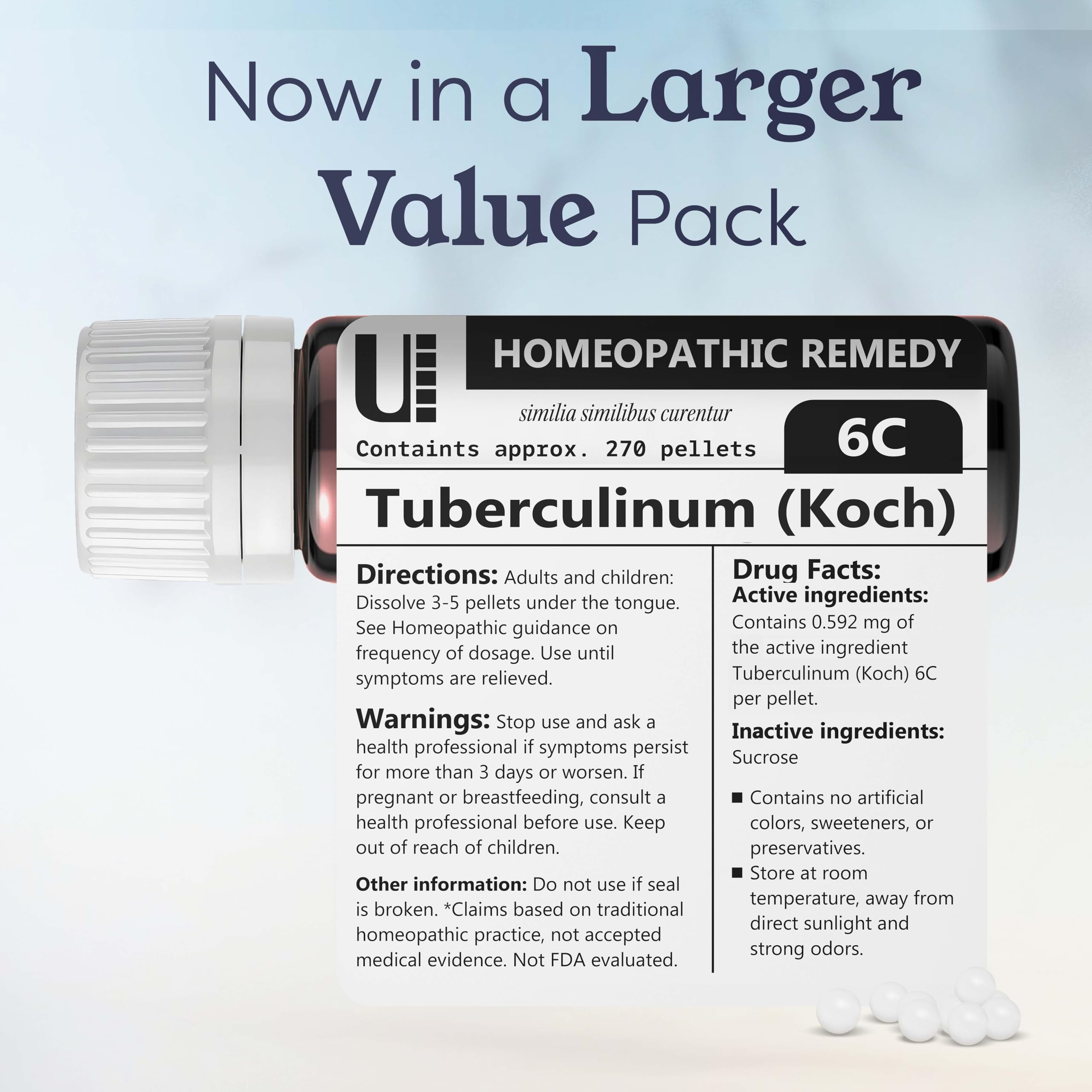 Label on Urenus Tuberculinum 6C remedy for reliable homeopathic use.