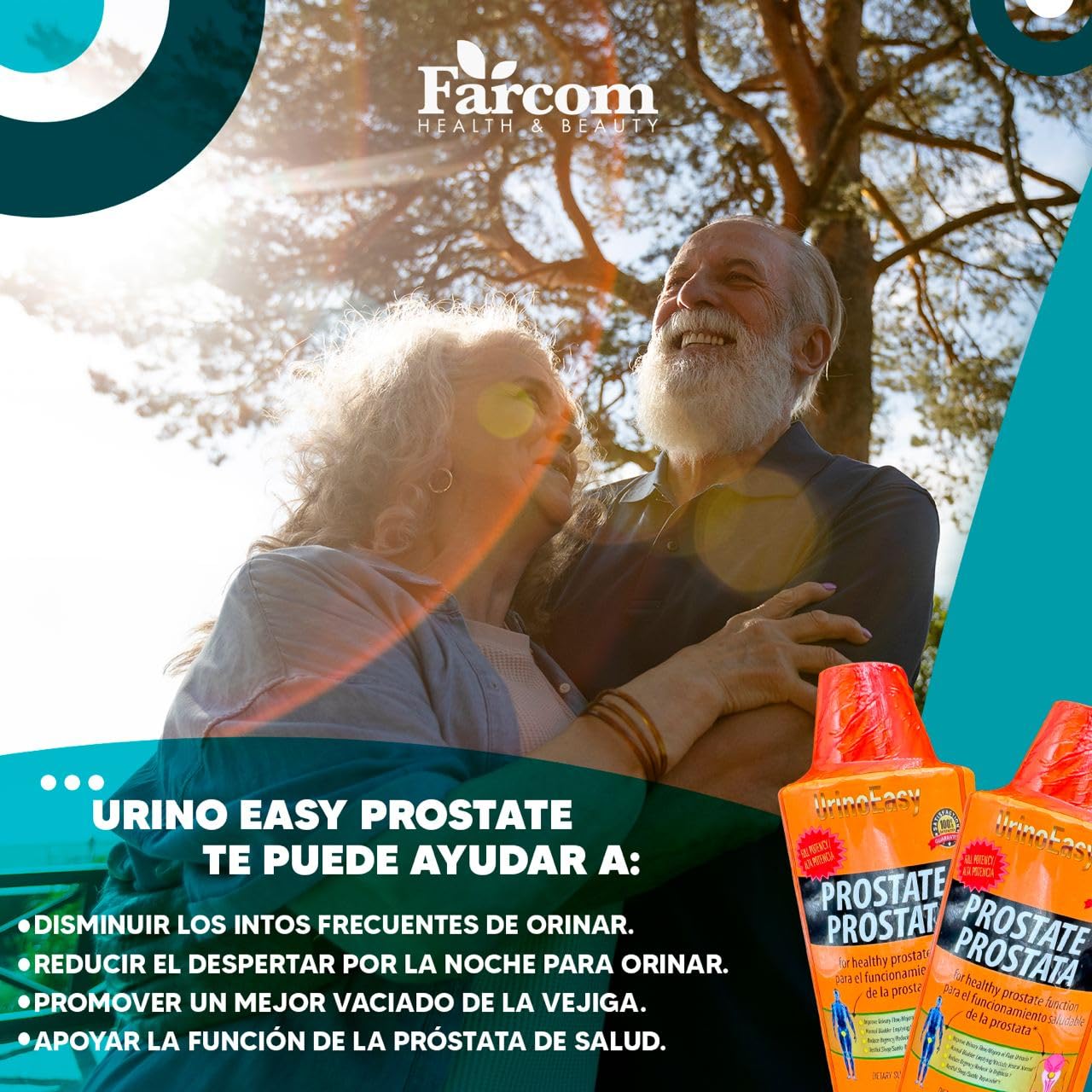 URINOEASY prostate benefits illustration suggesting nighttime relief