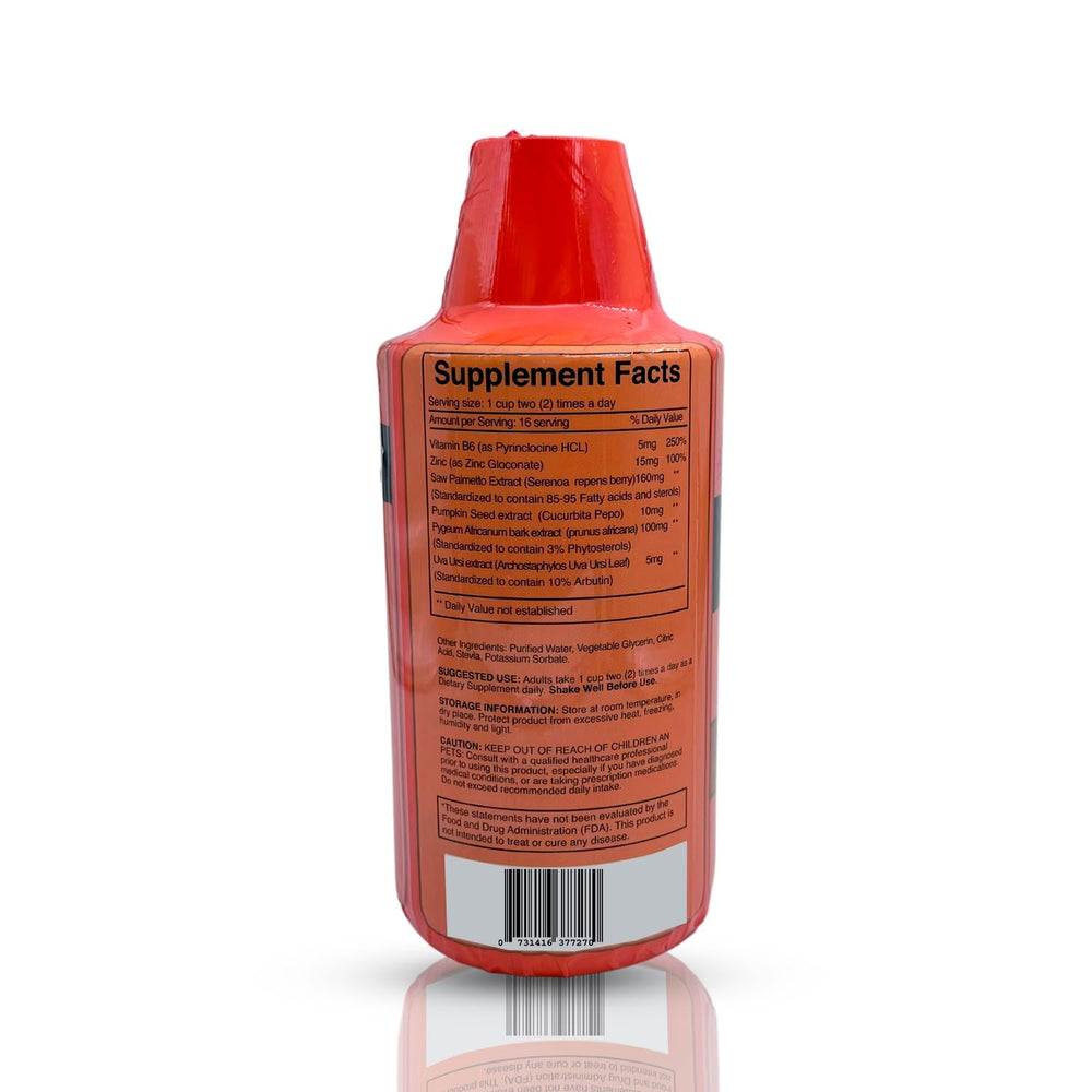 URINOEASY packaging label highlighting the Saw Palmetto blend for comfort