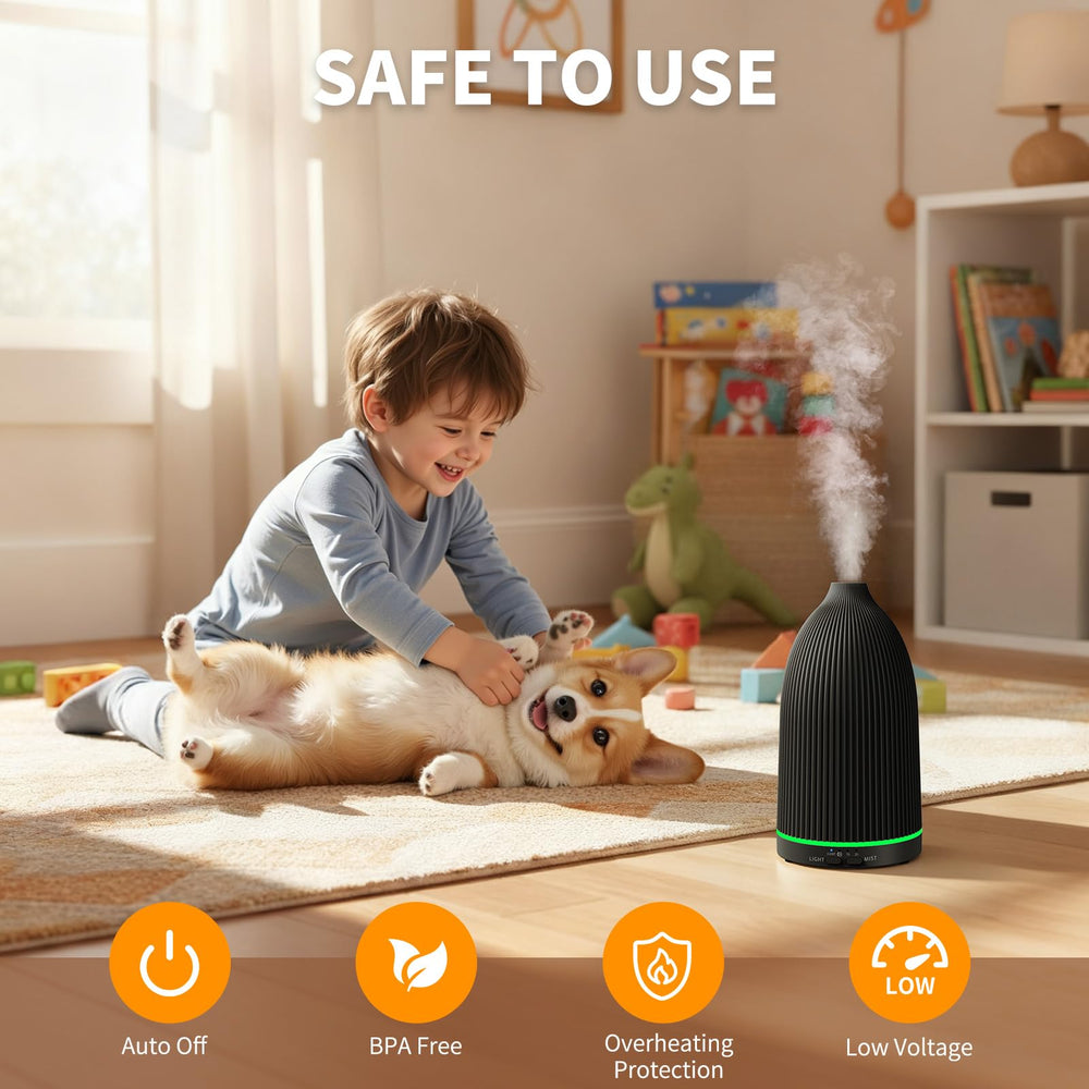 URPOWER diffuser features 7 LED lights for customizable ambient mood.