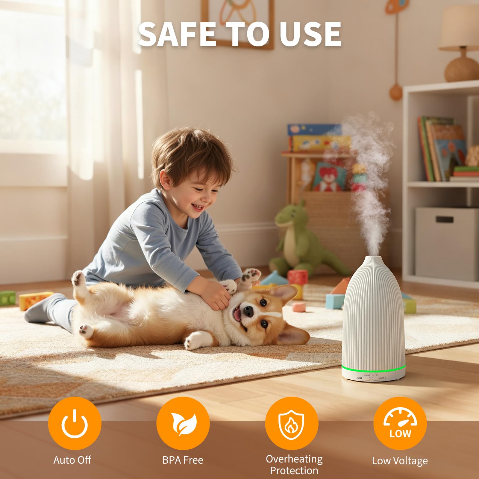 URPOWER 100ml diffuser with auto-off safety feature for worry-free use