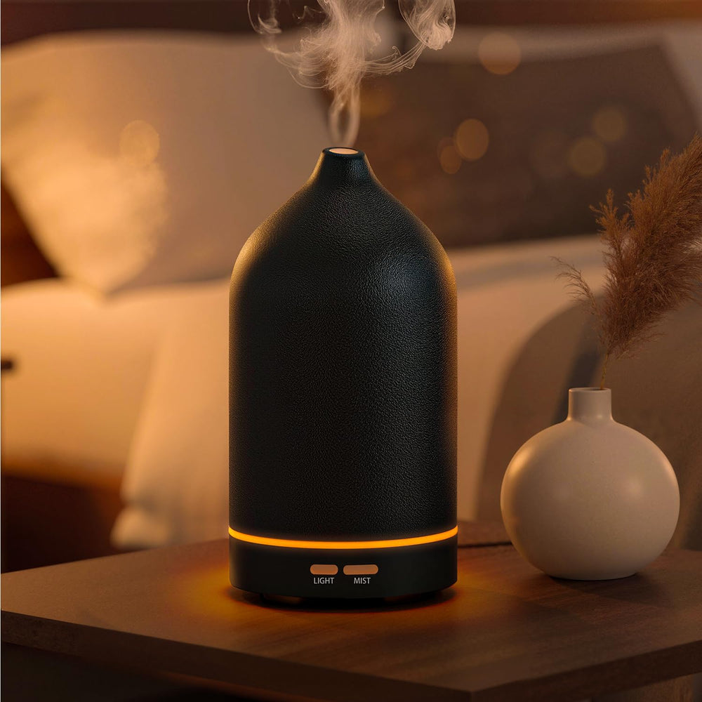 URPOWER compact ceramic diffuser fits desks and nightstands.