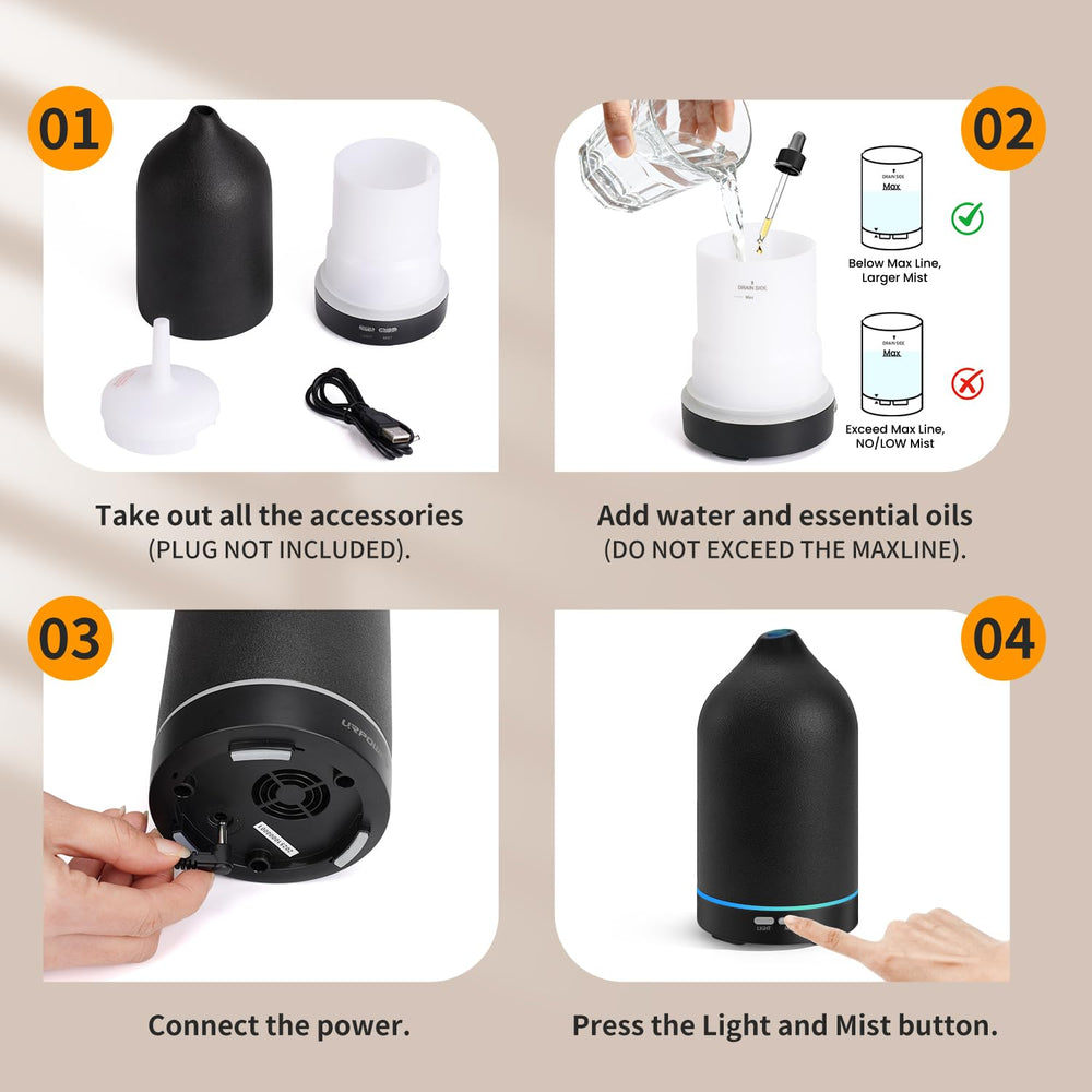 URPOWER diffuser with gift-ready ceramic design for any occasion.