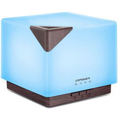 URPOWER diffuser with woodgrain housing creates a calming, stylish room ambiance.