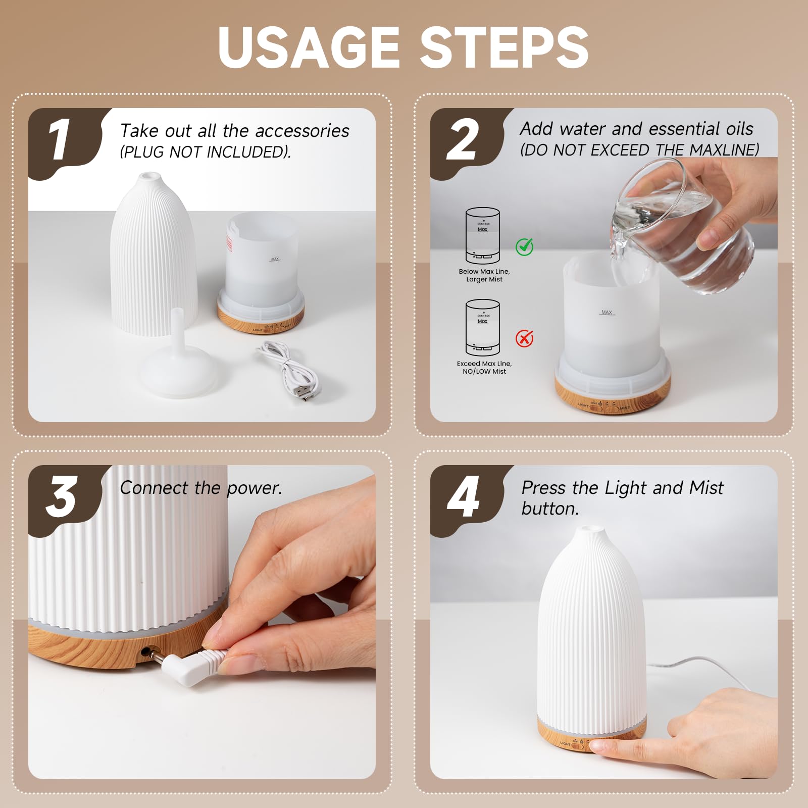URPOWER BPA-free materials ensure safe, stylish aromatherapy in any space.