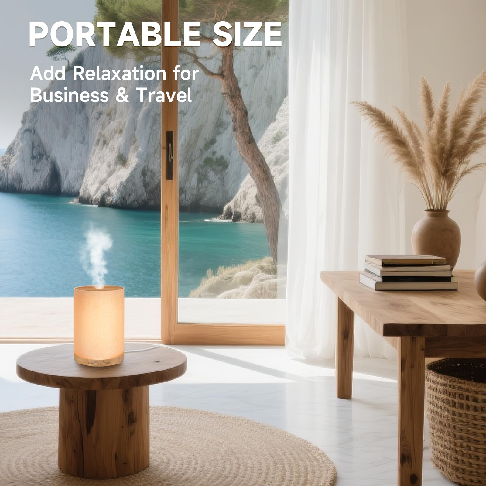 URPOWER compact diffuser fits desks and small spaces.
