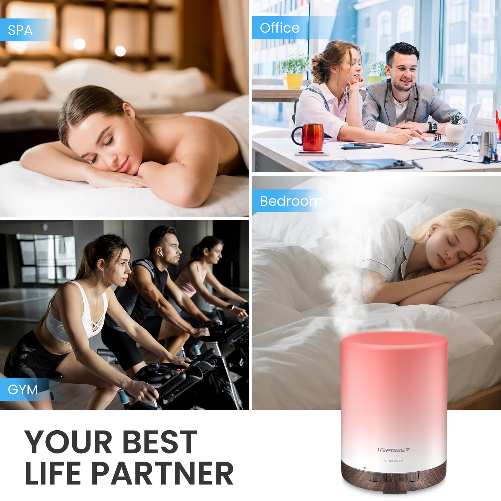 URPOWER gift-ready diffuser packaging suitable for holidays.