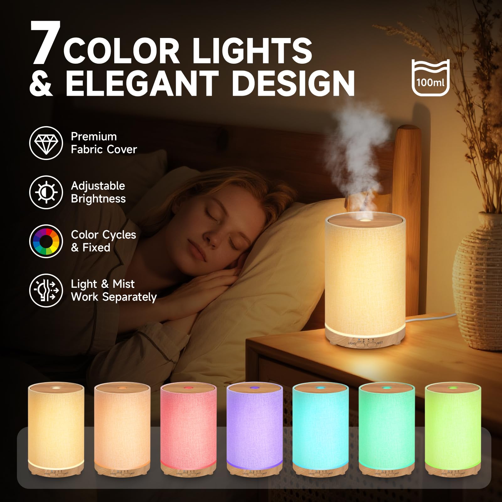 URPOWER diffuser linen cover adds elegant texture and aroma dispersion.