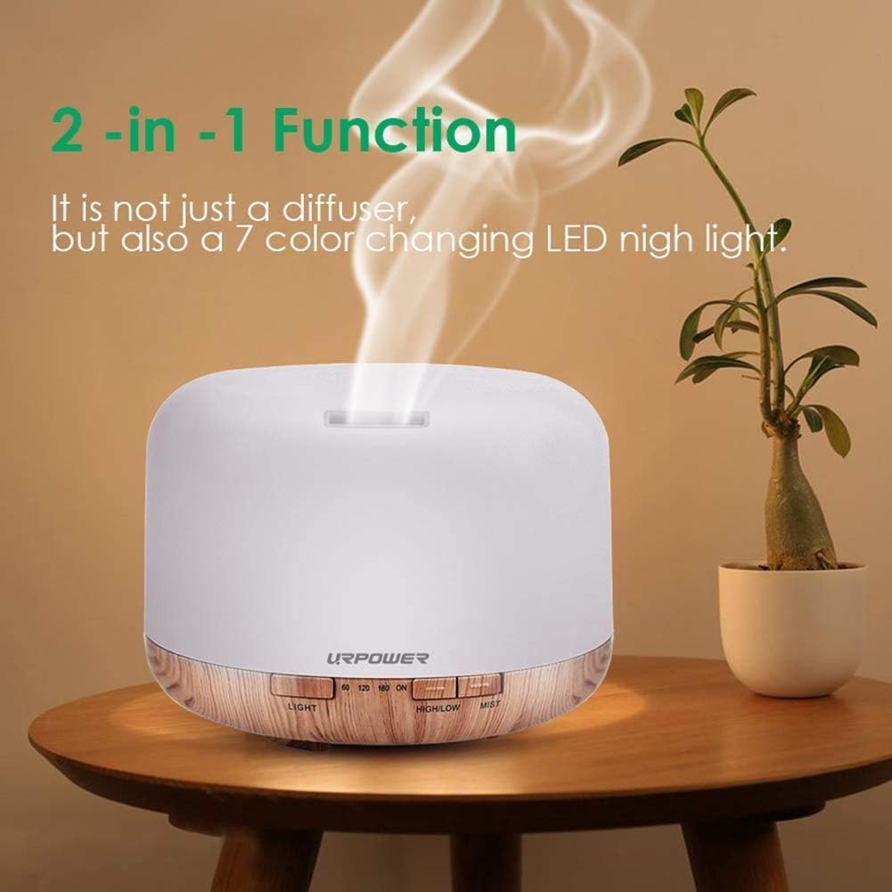 URPOWER diffuser mist close-up showing fine aroma particles