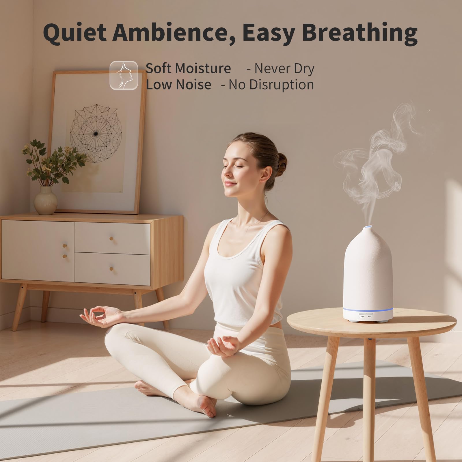 URPOWER office diffuser adds a subtle, relaxing atmosphere to a workspace