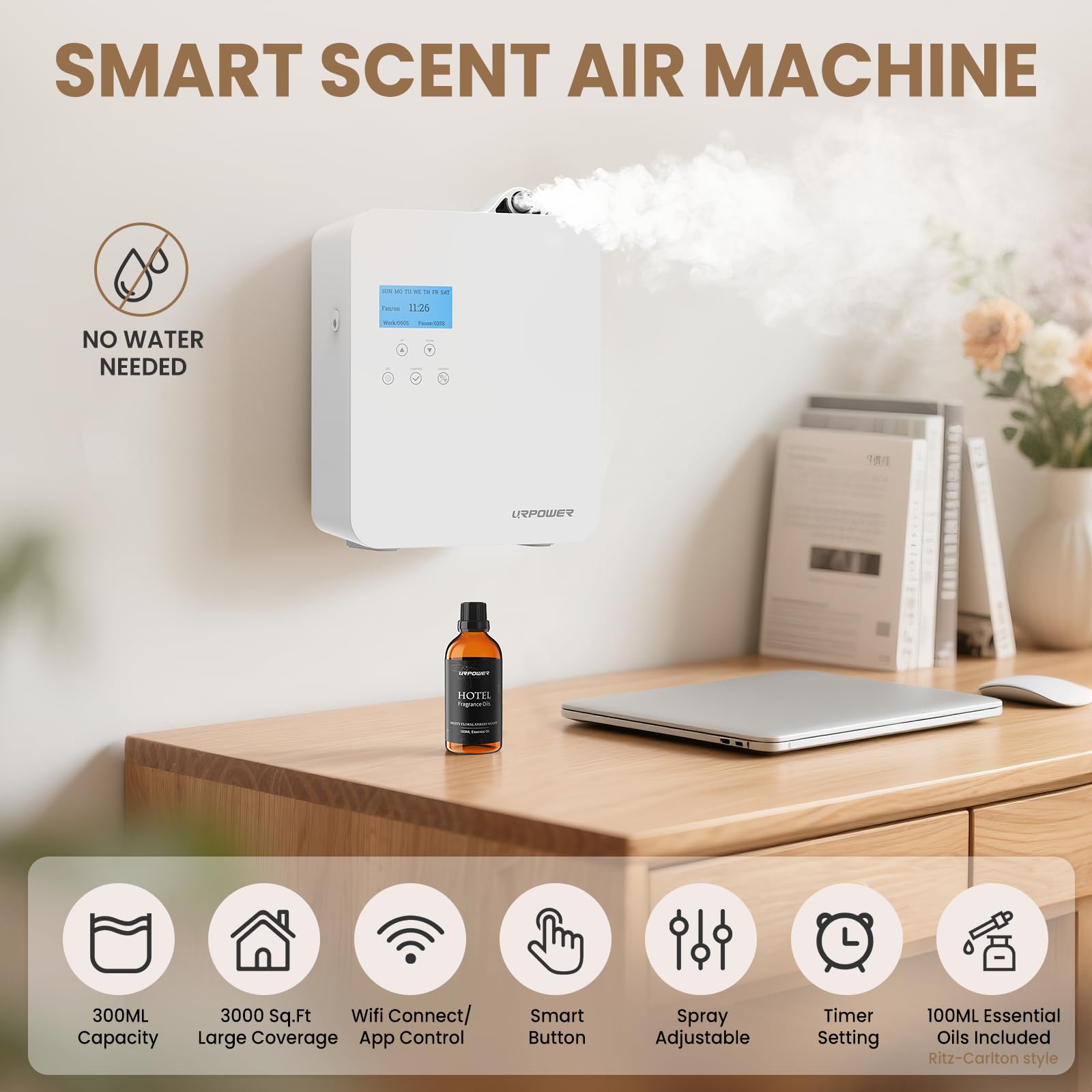 URPOWER smart app control interface enables scheduling and customization