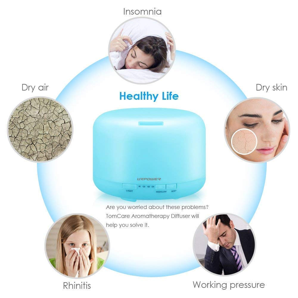 URPOWER diffuser placed in a living room for enhanced fragrance.