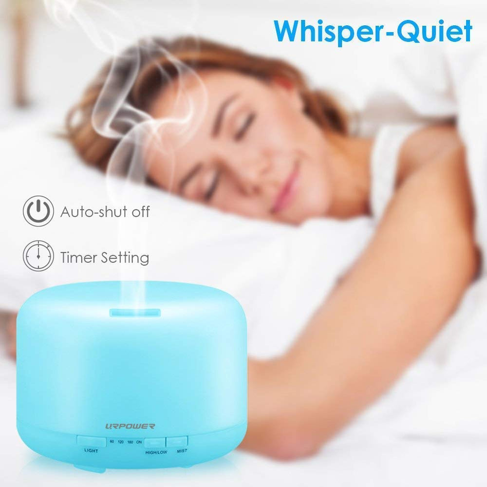 URPOWER diffuser with LED control panel and timer options for convenience.