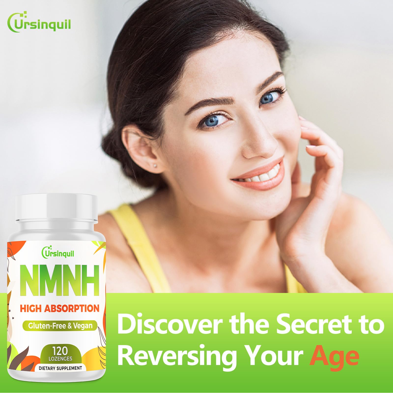 Ursinquil NMNH label highlights gluten free and soy free formula