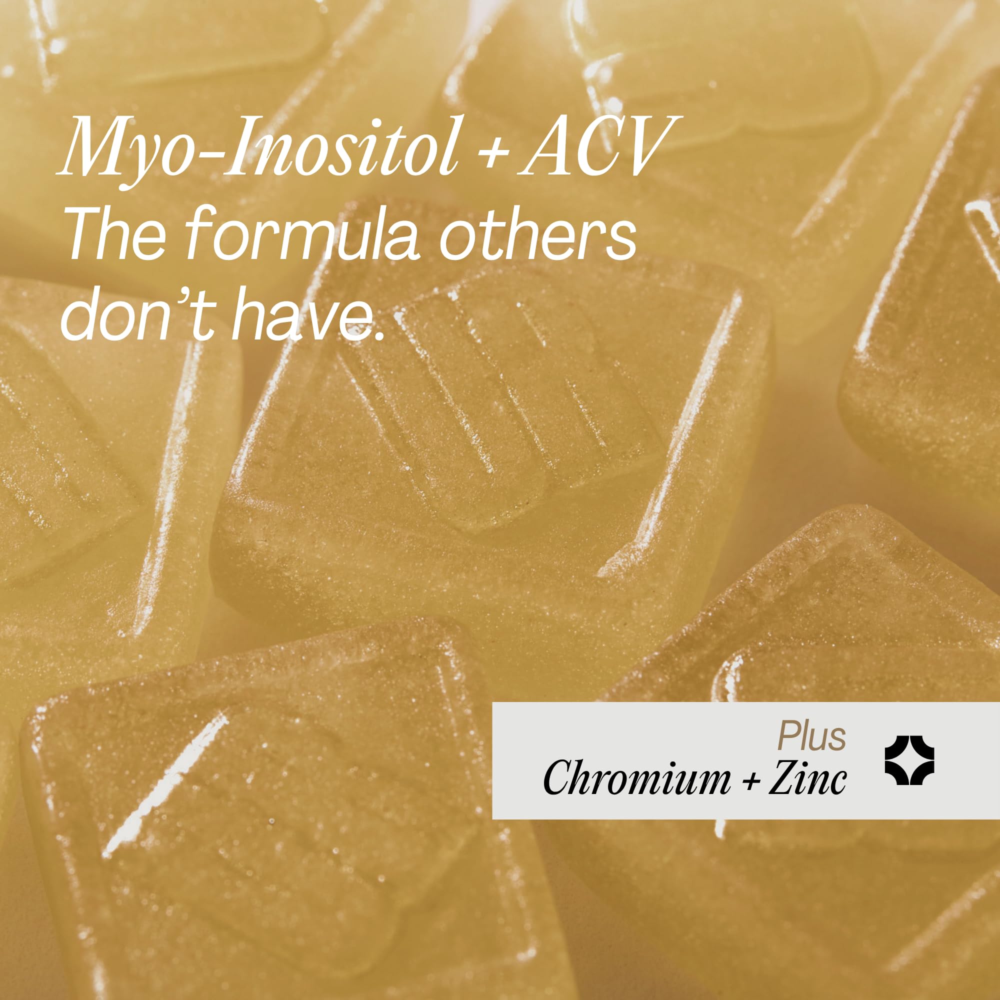 URVI gummies close-up highlights glossy texture and crisp apple cinnamon taste.