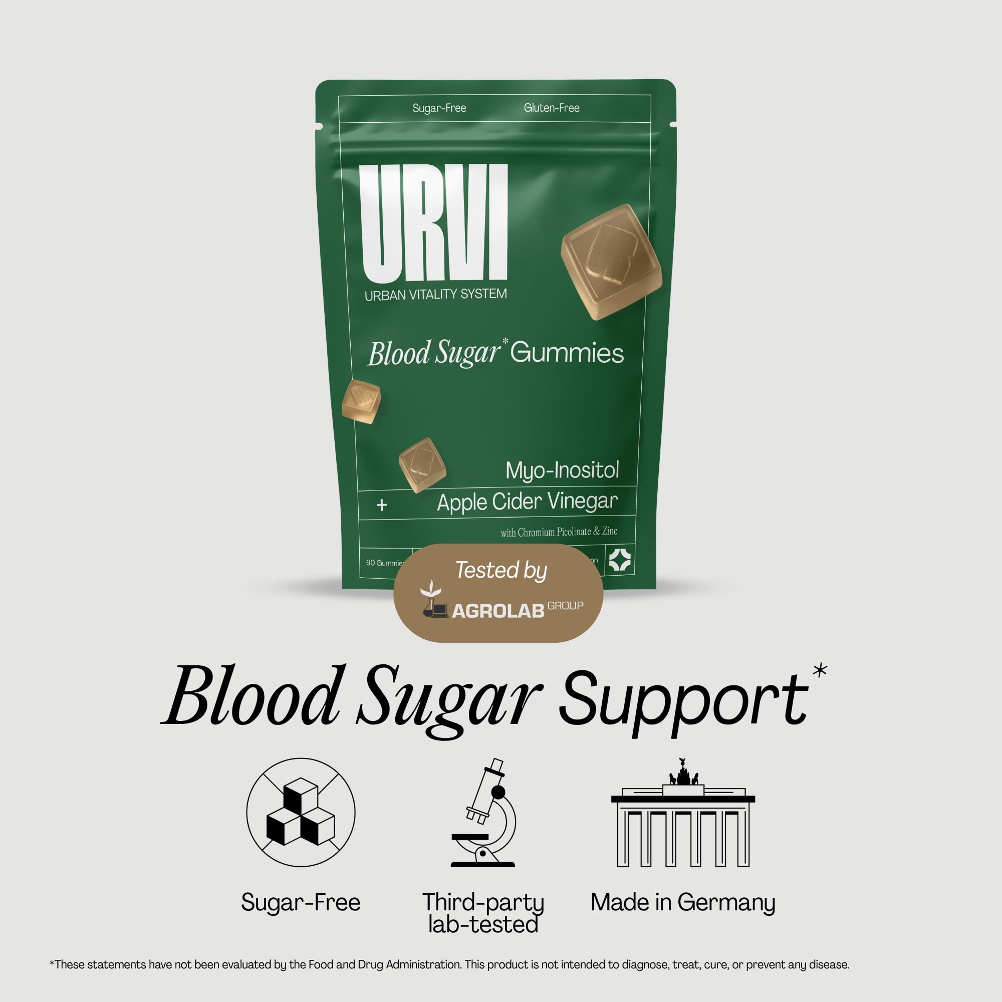 URVI myo-inositol focus on ingredient symbols and nutrient signaling.