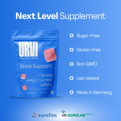 URVI Brain Gummies showcase Acetyl-L-Carnitine for cellular brain energy