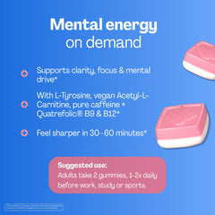 URVI Brain Gummies featuring caffeine boost for sharper daytime focus