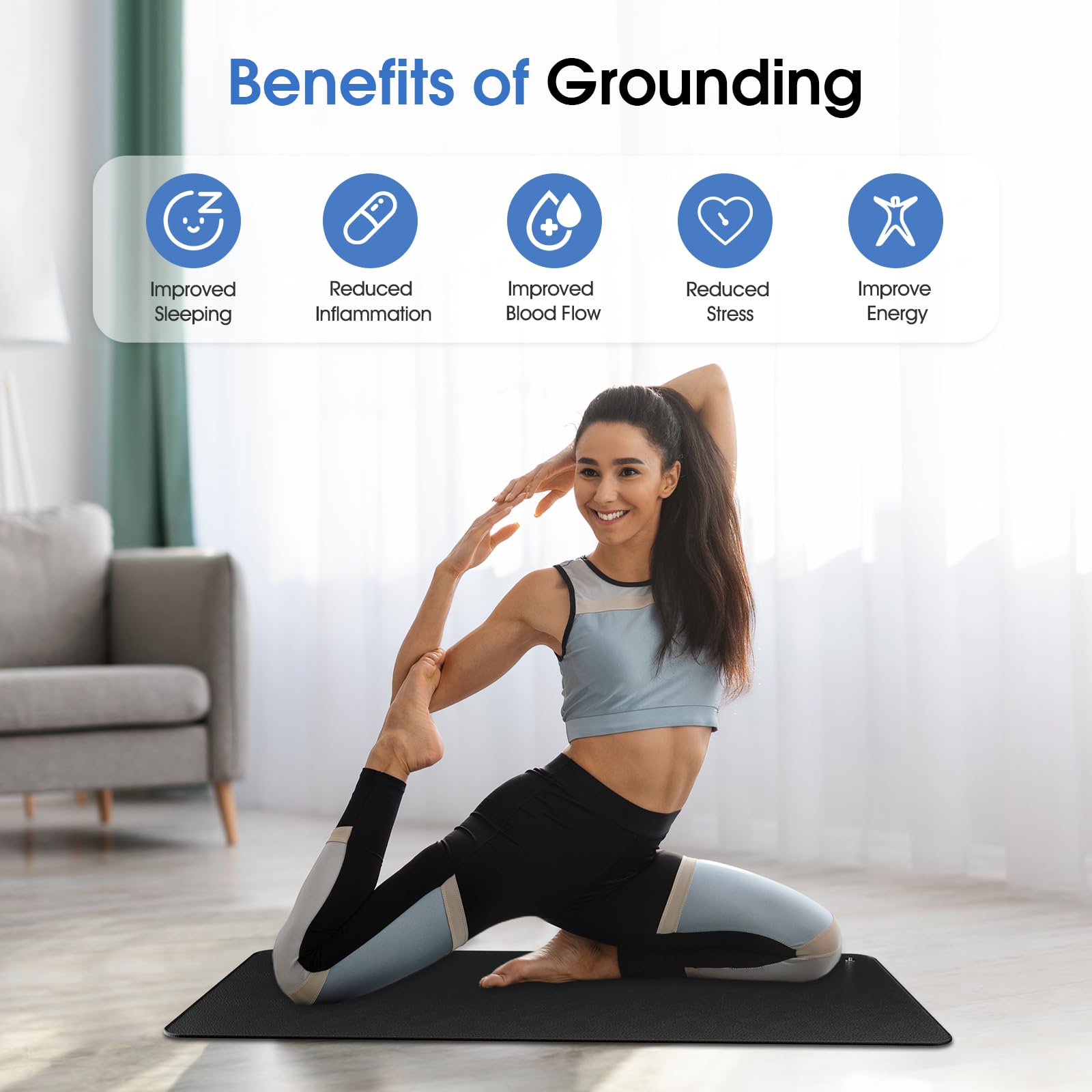 Urvoix grounding mat two-pack provides versatile use on bed, desk, or lounge