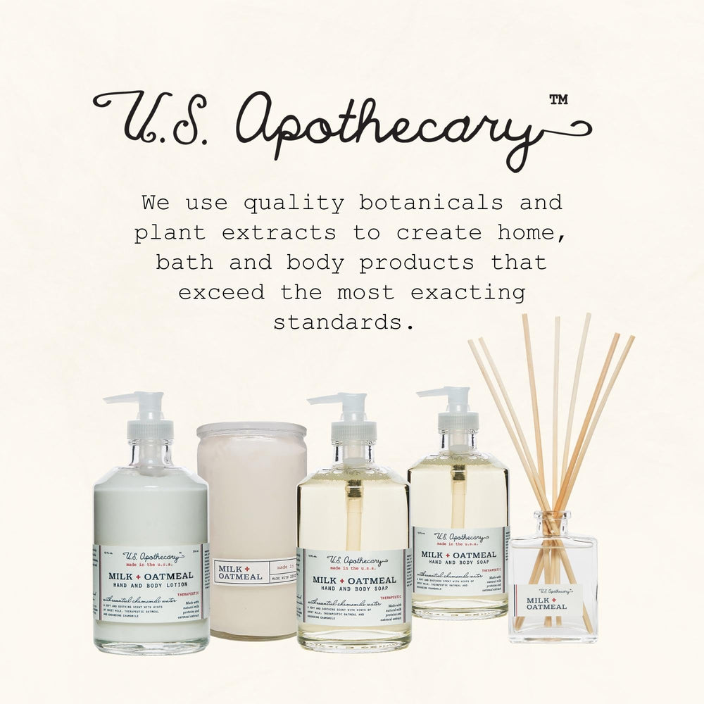 US Apothecary branding on diffuser bottle for heritage design