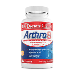 Arthro8 bottle front displays doctor-formulated joint support for daily mobility