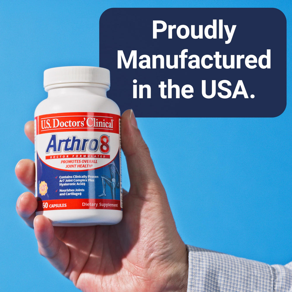 Arthro8 hyaluronic acid component highlighted for joint lubrication support