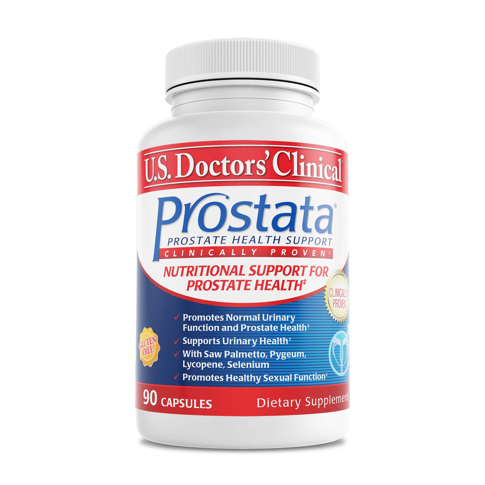 U.S. Doctors' Clinical Prostata bottle front indicating premium prostate support