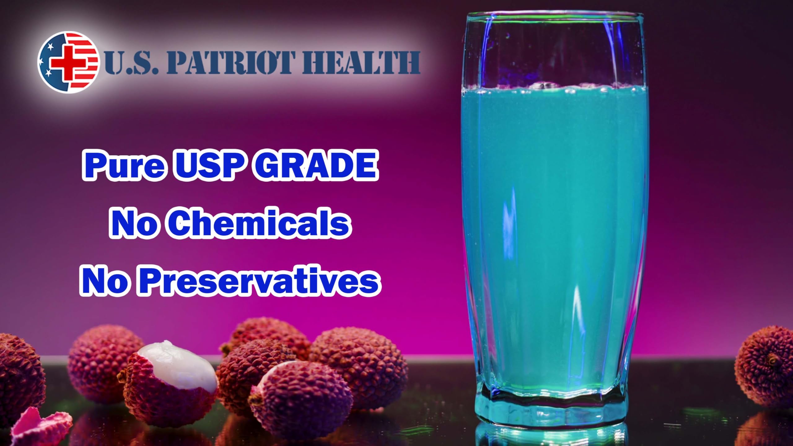 U.S. Patriot Health Methylene Blue bottle cap close-up for precise drops