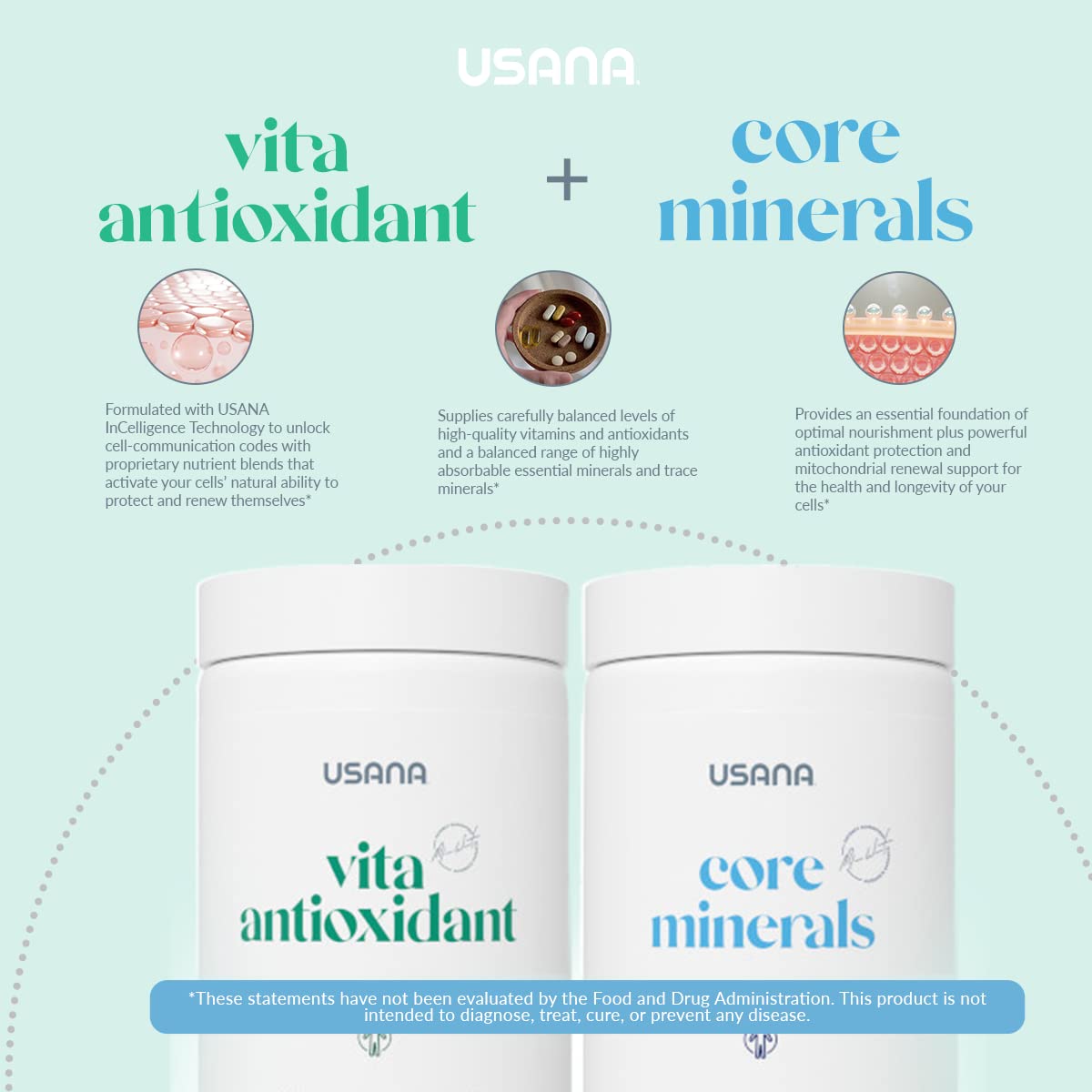 USANA CellSentials bottle and capsules ready for daily use