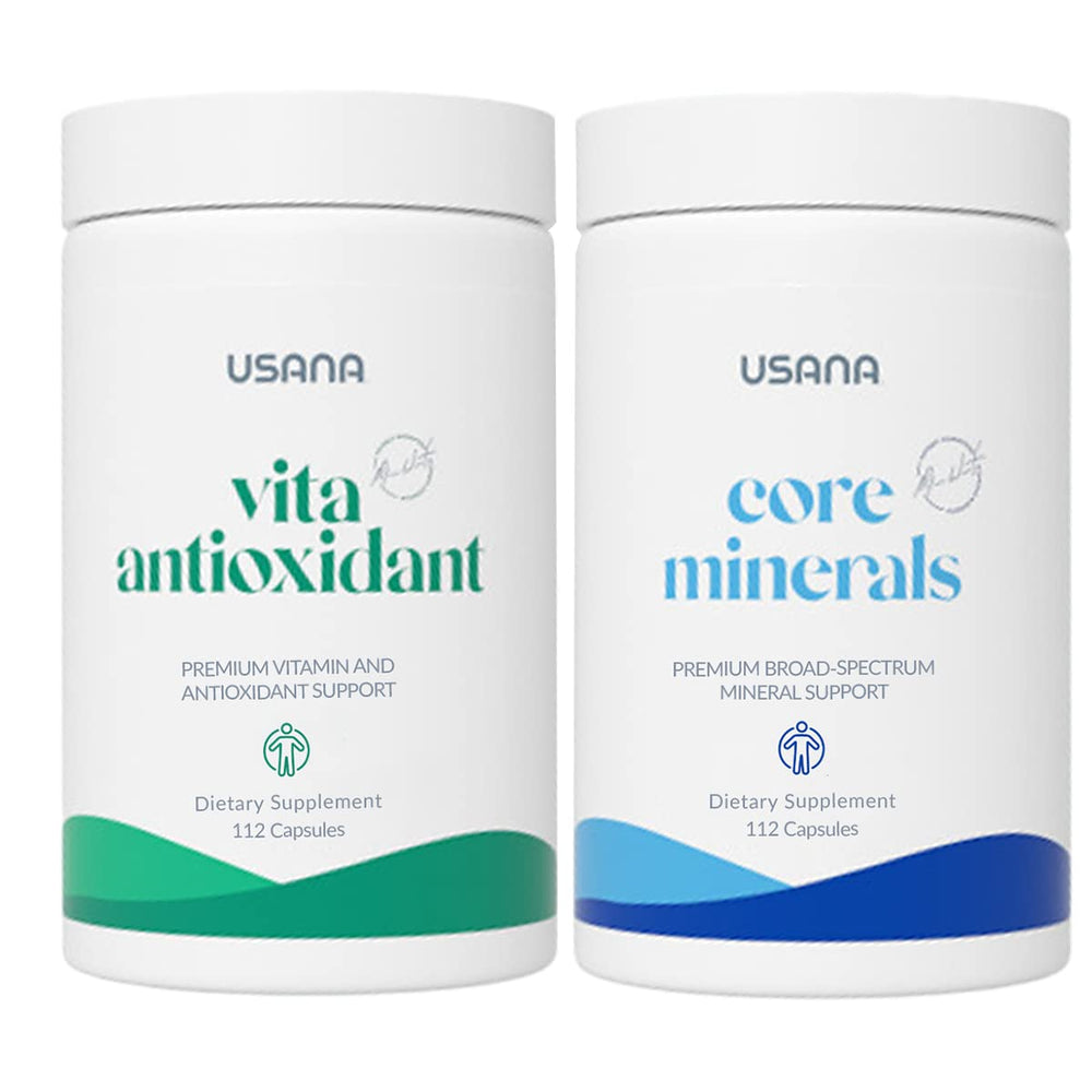 USANA CellSentials Core Minerals bottle with capsules for daily foundation