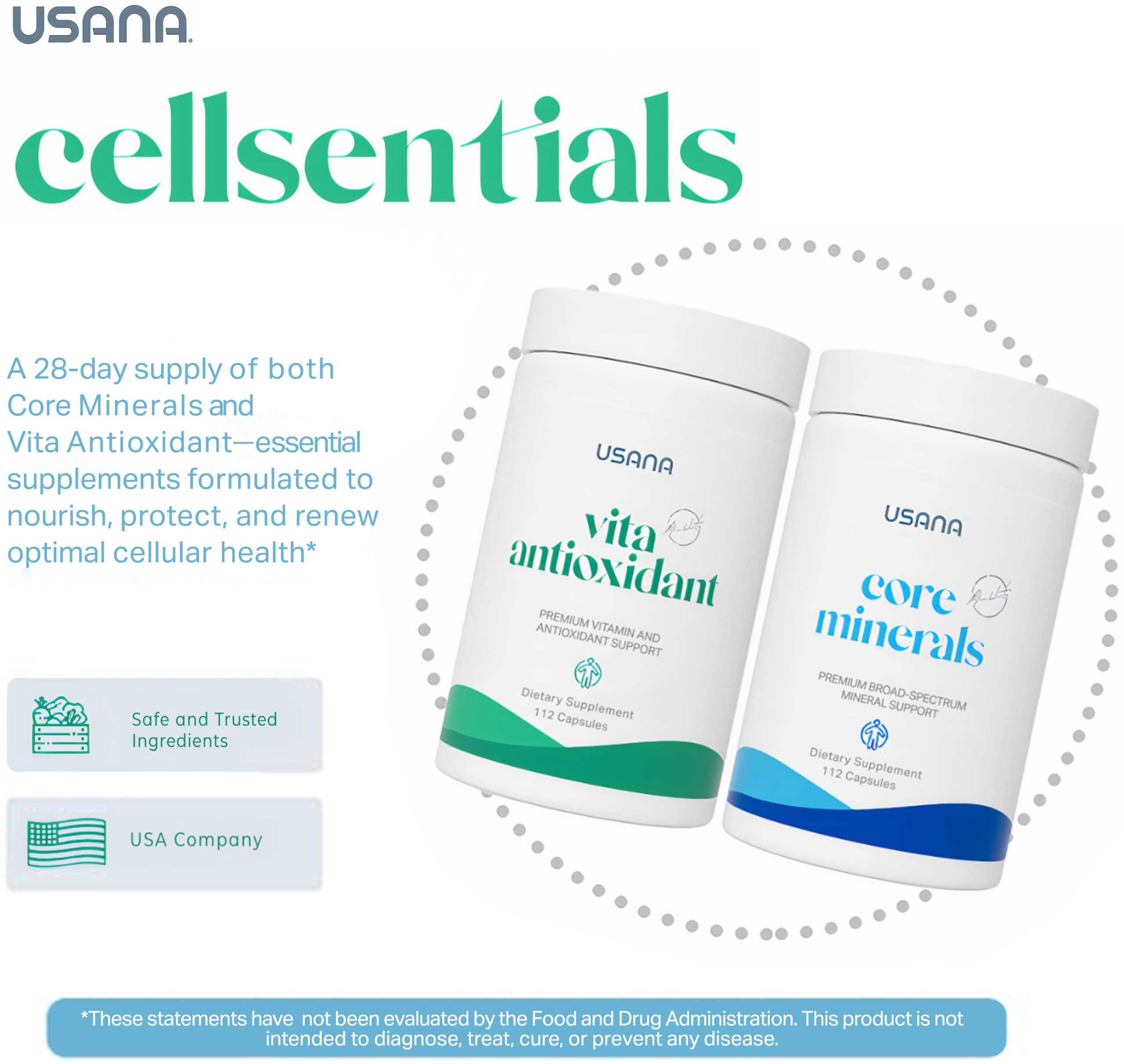 USANA InCelligence technology diagram illustrating cellular signaling