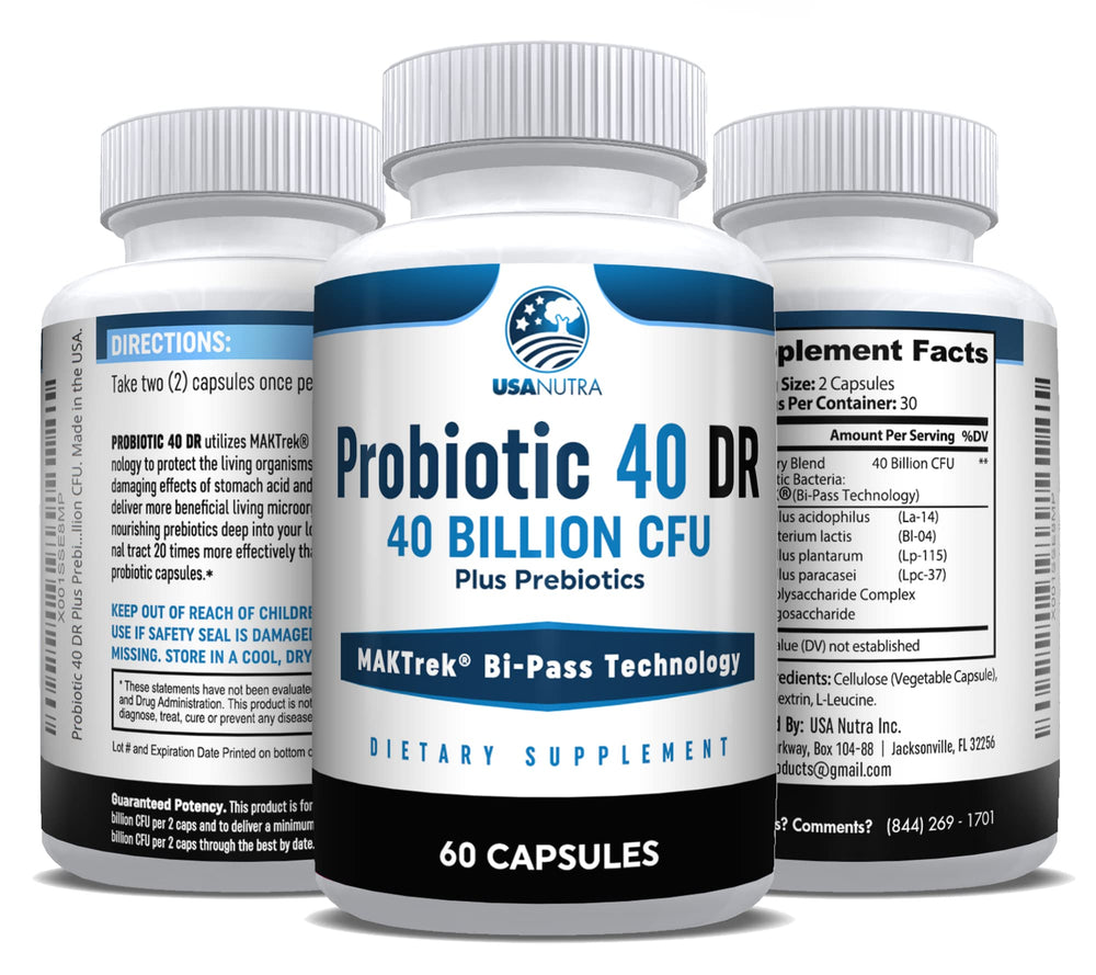 USANUTRA Probiotics bottle front for shelf-stable daily digestion support