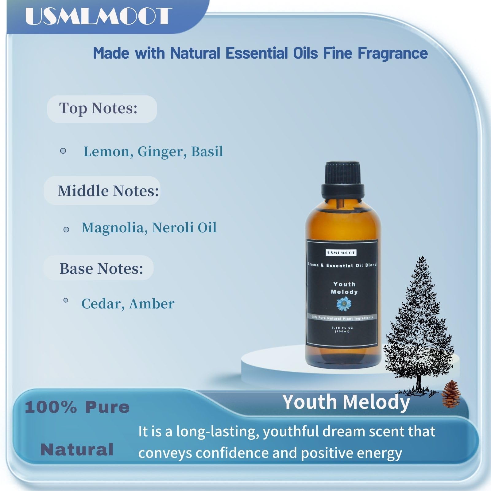 USMLMOOT Youth Melody close-up label shows natural vegan ingredients