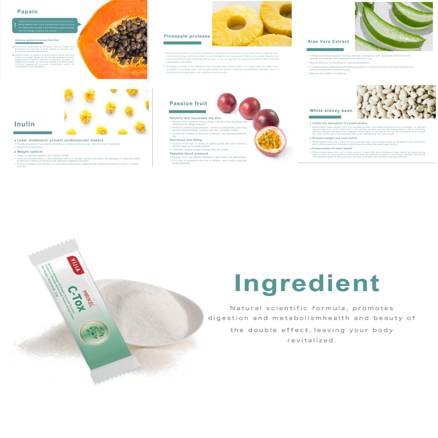 Usoway C-tox dissolving in water creates a tropical fruit flavor.