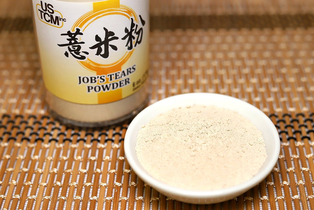 USTCM Job's Tears powder stirring in water for quick tea