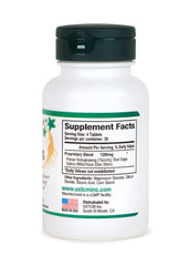 USTCM Panax Notoginseng Tablet bottle back with ingredients and directions