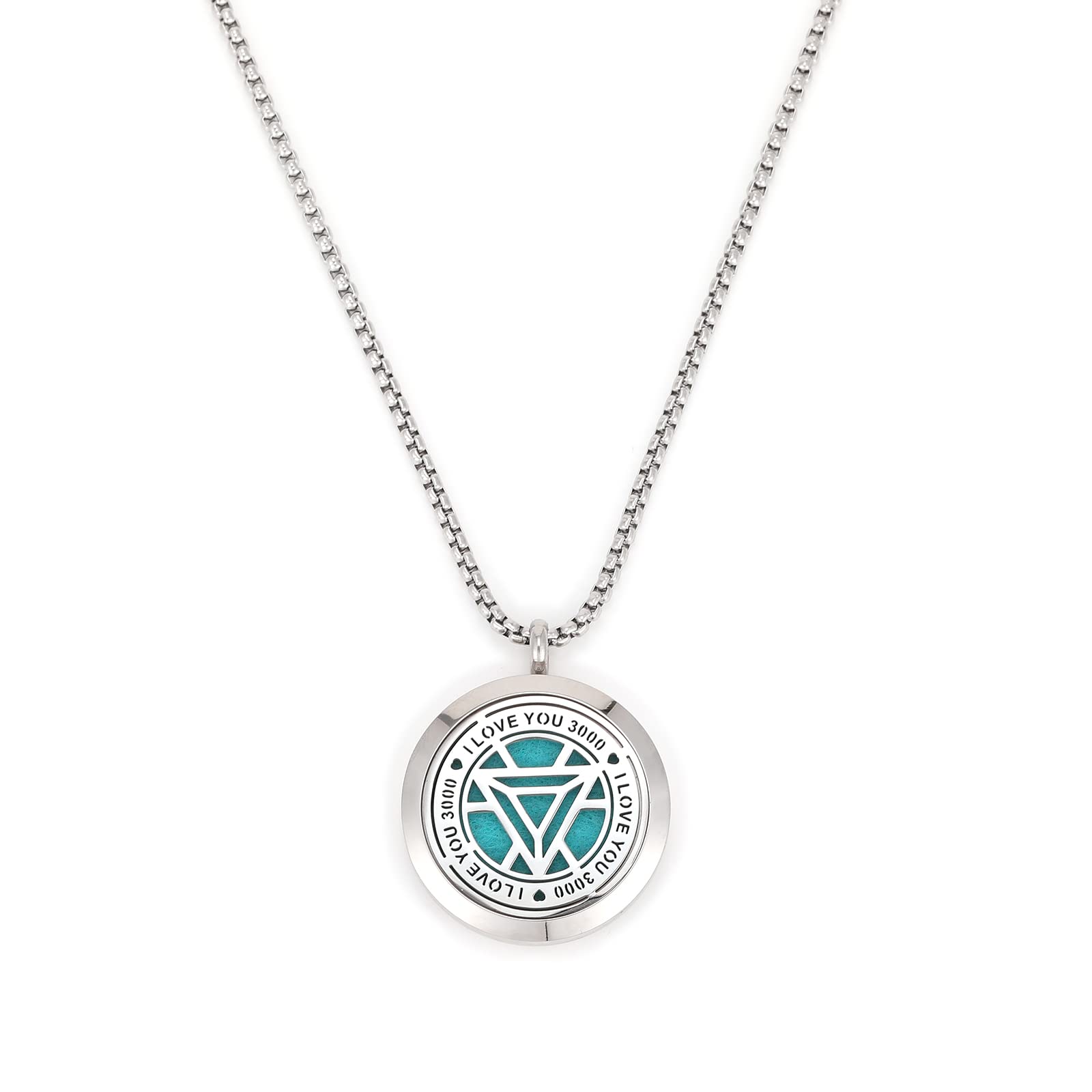 UTHOSMDO diffuser necklace back view with secure magnetic closure to protect clothing.