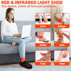 UTK red light shoe foot coverage including toes and heel.