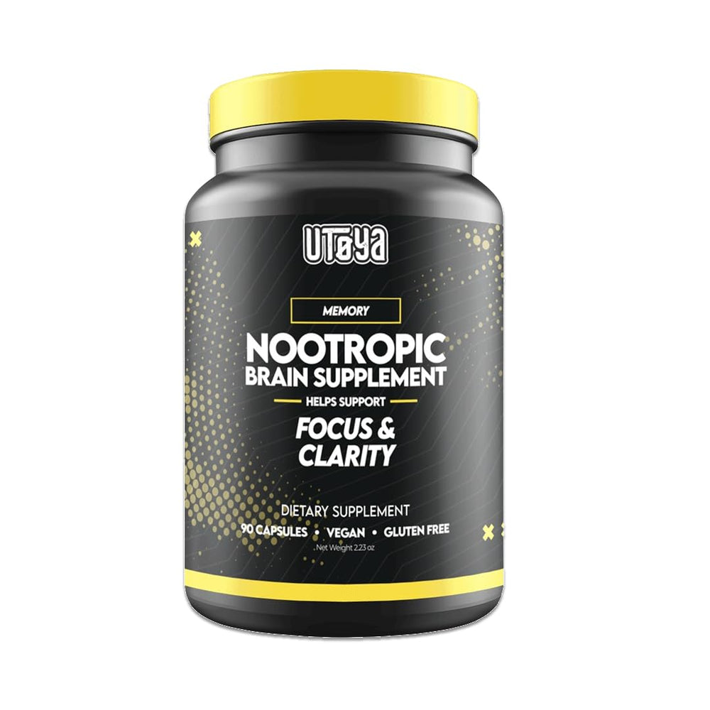 UTOYA brain-support bottle with capsules for daily focus