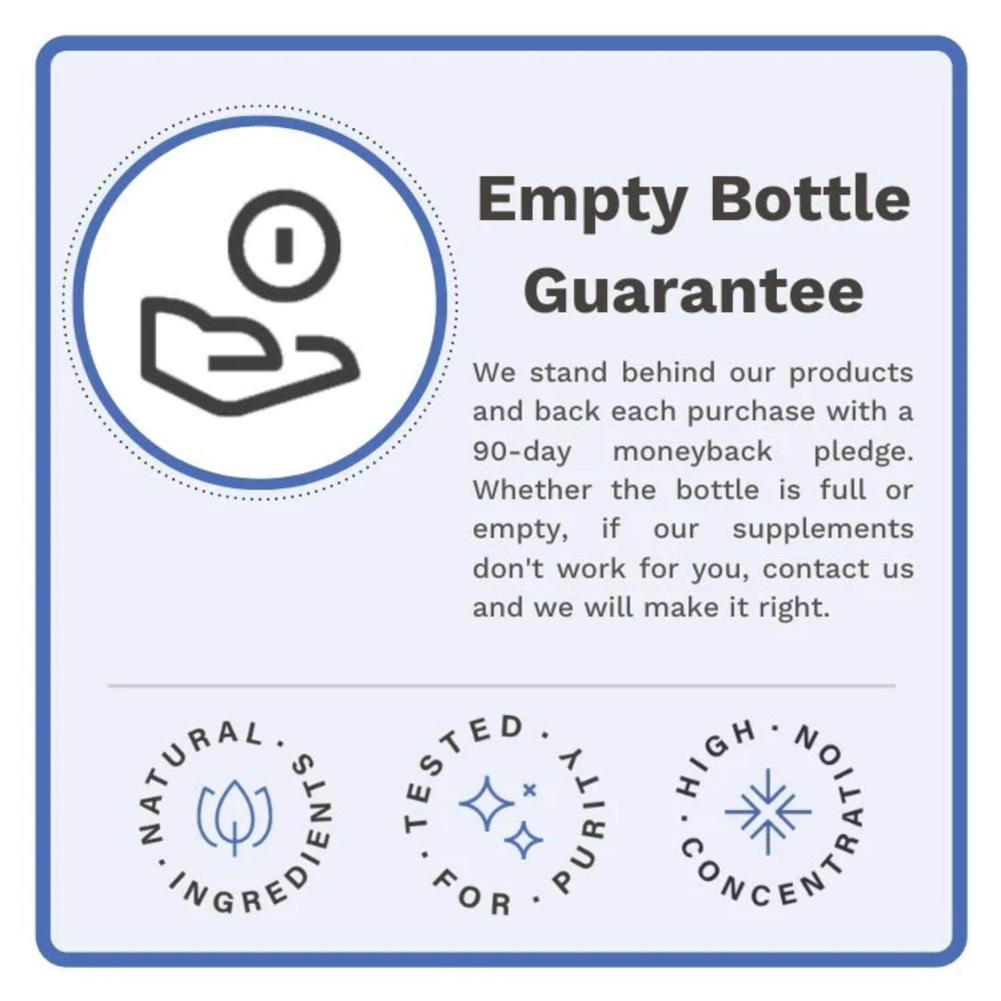 Utzy Naturals Coll-U-Gen empty bottle guarantee badge highlights customer satisfaction