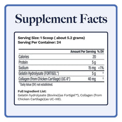 Utzy Naturals Coll-U-Gen scoop beside the jar for easy daily serving and consistency