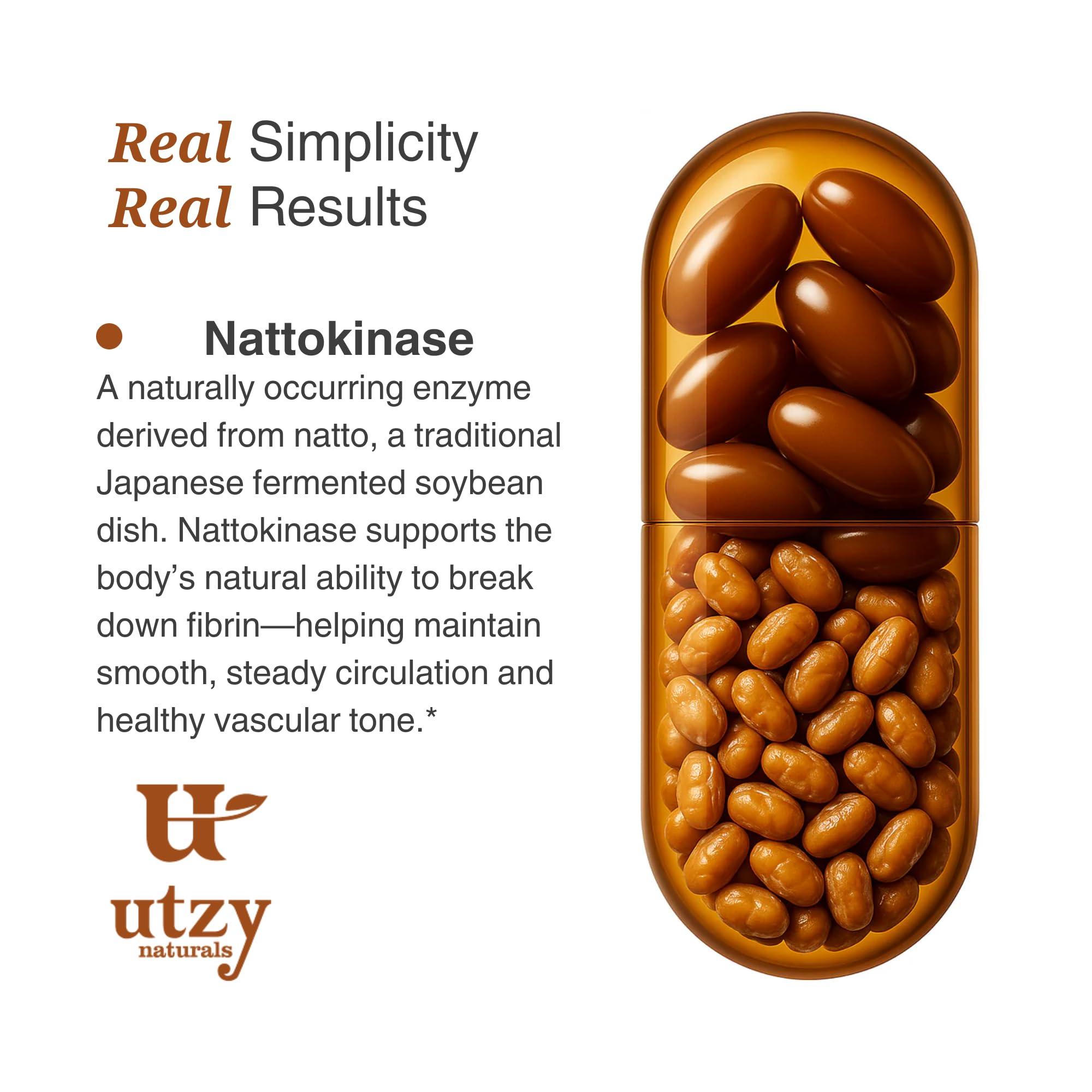 Packaging view featuring Utzy Naturals branding and dosage details.