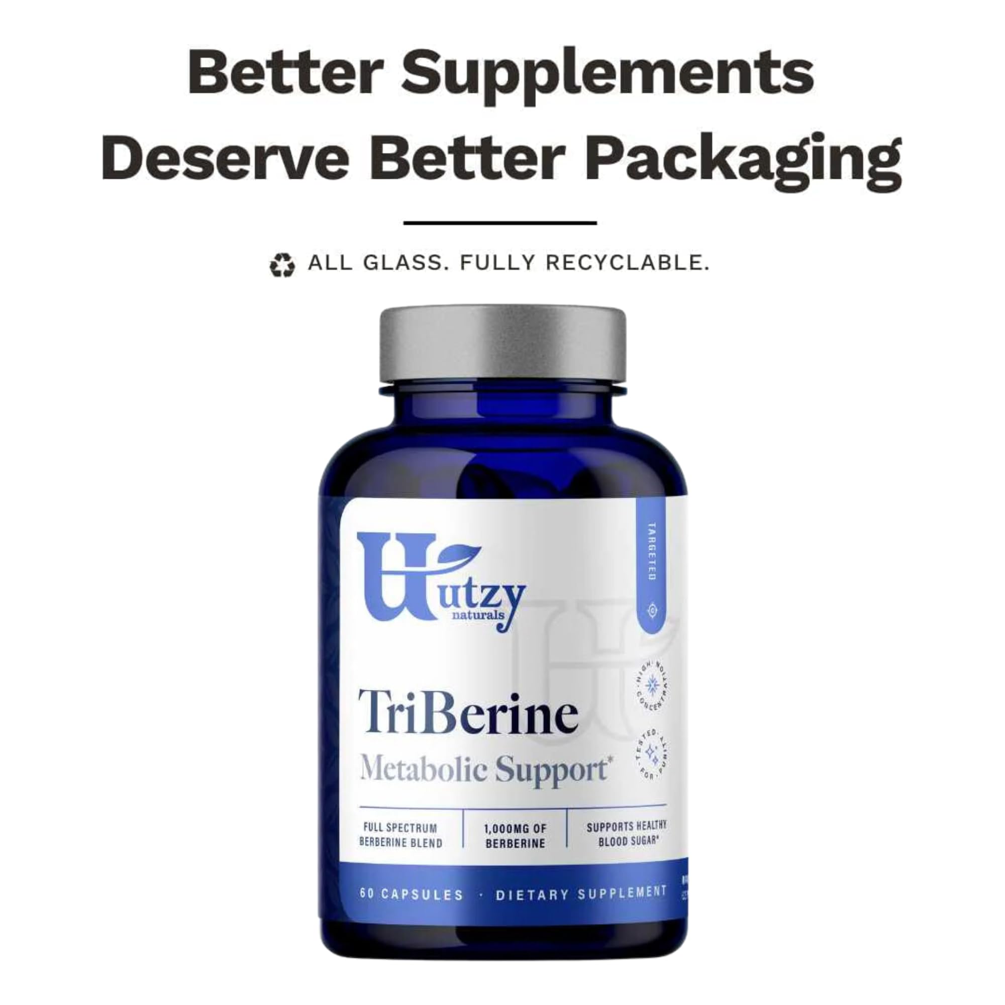 Utzy Naturals TriBerine ingredients-stacks featuring Coptis and Oregon Grape Root