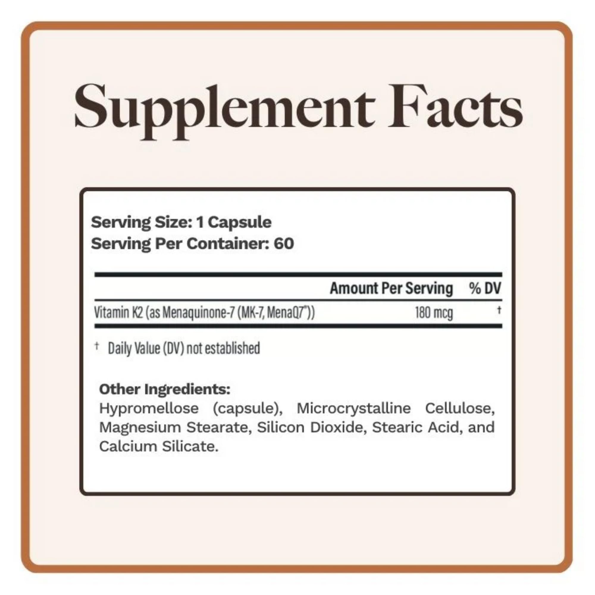 Close-up of Utzy Naturals Vitamin K2 capsules highlighting bioavailable MenaQ7 form