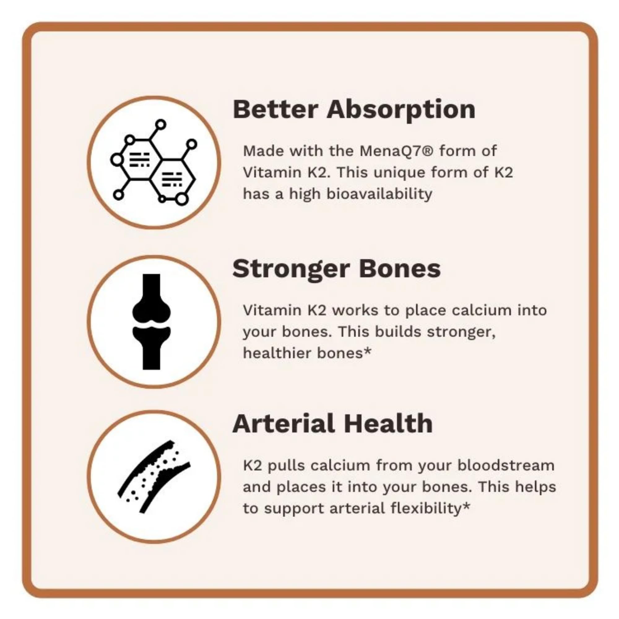 MenaQ7 form badge on Utzy Naturals Vitamin K2 bottle signaling research-backed K2