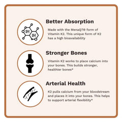 MenaQ7 form badge on Utzy Naturals Vitamin K2 bottle signaling research-backed K2